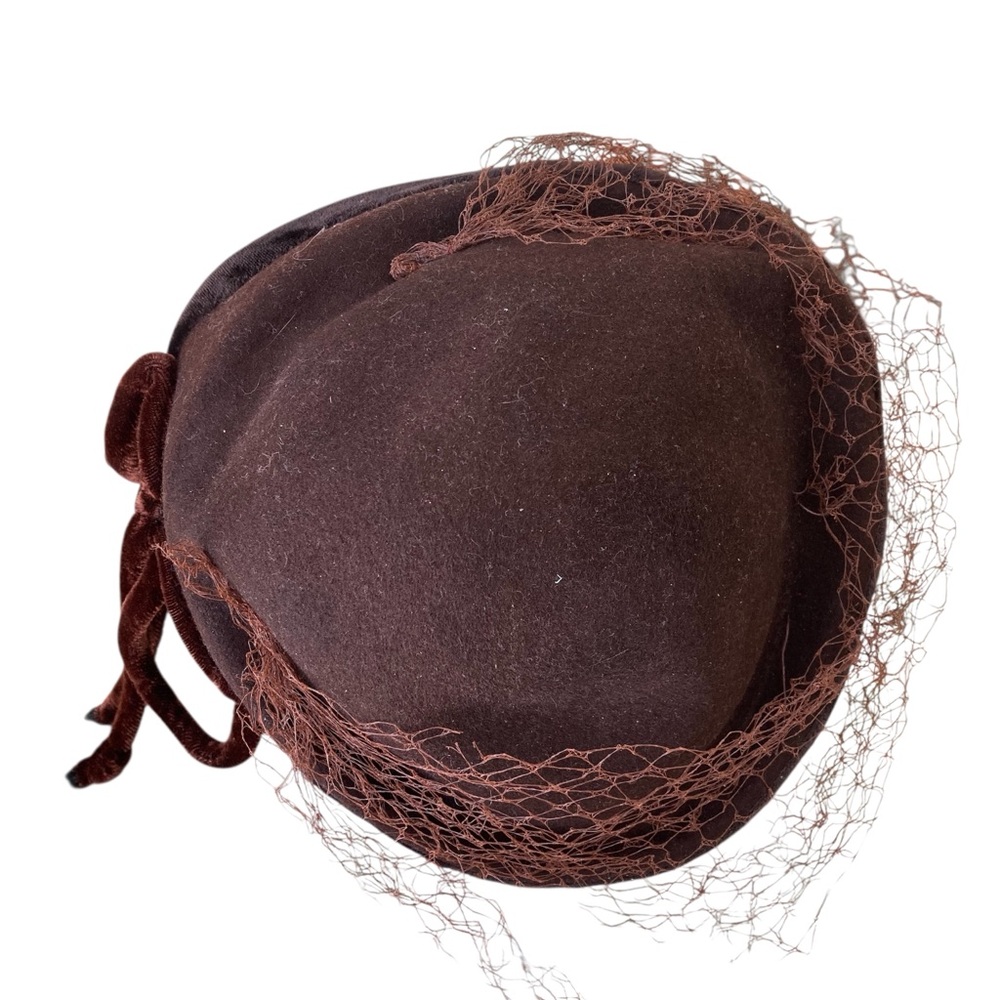 Vintage Berkshire Brown Women's Hat with Veil